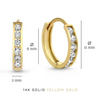Naja - Set di Orecchini con Pietre Brillanti in Oro 14k