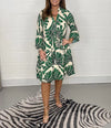 Fenella - Abito Midi Stampato con Scollatura a V