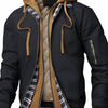 Giacca da Uomo con Cappuccio in Colore Unito - Giacca con Zip in Vestibilità Larga, Con Zip Frontale a Lunghezza Completa, Foderata per Primavera/Autunno/Inverno, Abbigliamento Casual (Nessuna Cintura Richiesta)