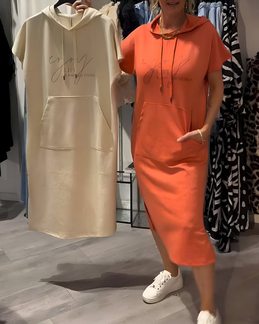 Ebba™ | Abito casual con cappuccio e vestibilità femminile