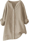Aava™ | Leggera camicia in cotone e lino dallo stile estivo