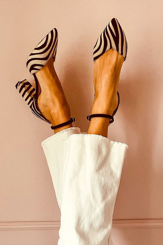 Zebrina™ | Sandali con tacco medio e stampa zebra