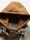 Giacca da Uomo con Cappuccio in Colore Unito - Giacca con Zip in Vestibilità Larga, Con Zip Frontale a Lunghezza Completa, Foderata per Primavera/Autunno/Inverno, Abbigliamento Casual (Nessuna Cintura Richiesta)