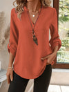 Blusa Fluida con Scollo Aperto