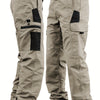 Men's Tactical Cargo Pants- Multi Functional Zippered Pockets for Hiking Construction Travel All Seasons