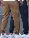 2 pezzi Pantaloni Cargo da Uomo - Tasche Multifunzionali, Coulisse Regolabile, Adatti per Abbigliamento Casual e Formale in Tutte le Stagioni - Ottimo Regalo di Compleanno/Natale - Lavabile in Lavatrice e Durevole, un Must-have per gli Appassionati di Att