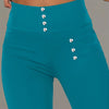 Leggings a Vita Alta con Dettaglio di Perline