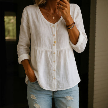 Camicia Casual Di Colore Unito
