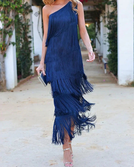 Lauren - Abito Maxi con frange
