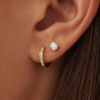 Naja - Set di Orecchini con Pietre Brillanti in Oro 14k
