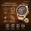 Orologio Elegante al Quarzo con Cinturino in Pelle