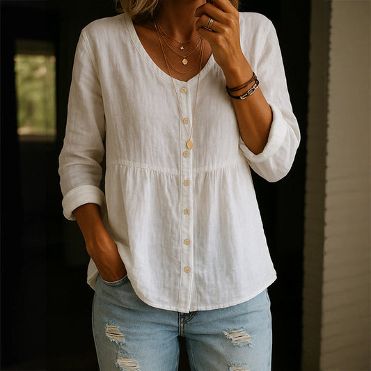 Camicia Casual Di Colore Unito