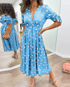 30 Fania | Polka Dots V-Neck Dress