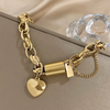 Isa - Bracciale Chunky con Cuore in Oro 18k