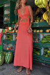 Bianca - Vestito Plunge Cut-Out in Cotone