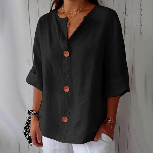 Leviana™ | Blusa in Lino Casual