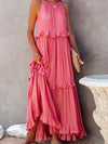Ilona - Abito a Collo Halter con Volant e Maxi Tasche