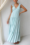 Giulietta | Abito Maxi con Rouches e Scollatura a V