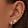 Naja - Set di Orecchini con Pietre Brillanti in Oro 14k