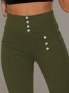 Leggings a Vita Alta con Dettaglio di Perline