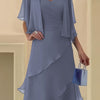 Daria™ – Abito Chiffon Taglie Forti con Scollo a V & Volant