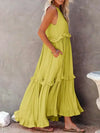 Ilona - Abito a Collo Halter con Volant e Maxi Tasche