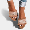 36 CELINA™ – Sandalias planas con cuentas y estilo bohemio