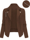 Giacca Biker con Rever e Zip