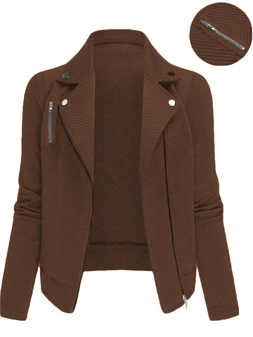 Giacca Biker con Rever e Zip