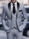 Completo da Uomo 3 Pezzi - Giacca - Gilet - Pantaloni - Cravatta Formale - Completo da Sposa - Gilet - Uniforme da Lavoro - Regalo di Natale