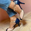 Alessia™ | Scarpe con tacco T-Strap colorate e comode con punta rotonda