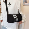 Borsa a Tracolla Casual a Righe da Donna