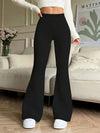 Pantaloni Flared a Vita Alta in Nero