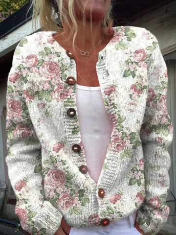 Freya™ | Maglione con Bottoni a Fiori per Donna