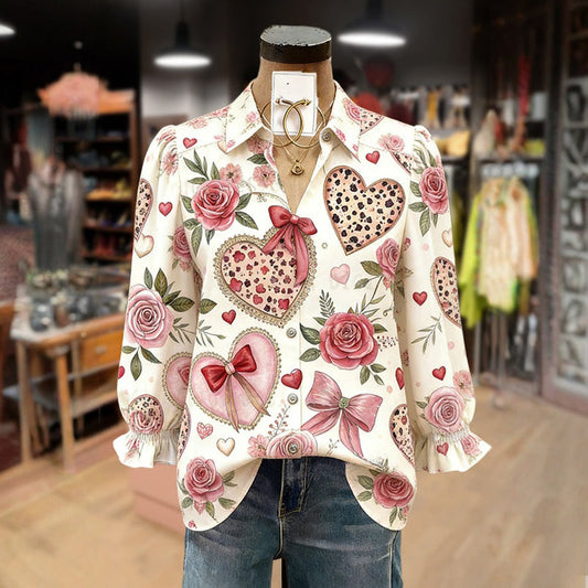 Camicetta Vintage Con Stampa Floreale
