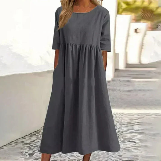 Sophie - Abito Midi in Lino e Cotone