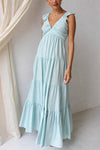 Giulietta | Abito Maxi con Rouches e Scollatura a V