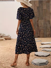 Abito Lungo Boho Floreale con Volant - Stile Bohémien Elegante