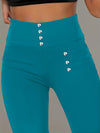 Leggings a Vita Alta con Dettaglio di Perline