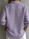 Camicia Lunga in Lino con Collo a V