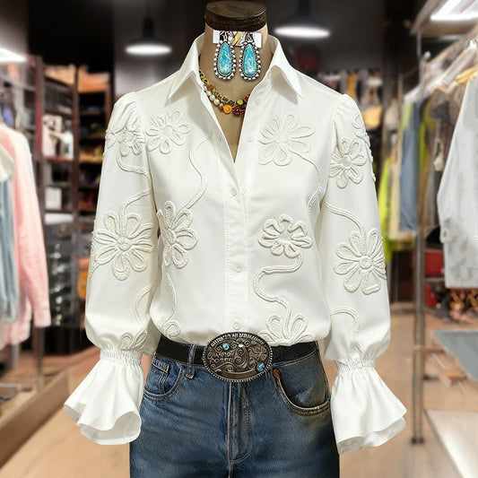 Camicia Casual Con Stampa Floreale