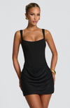 ABITO MINI CORSET CON GONNA DRAPEADA