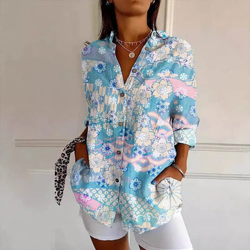 Maïlys® – Camicia a Fiori a Maniche Lunghe