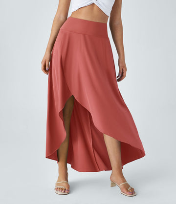 Natalia | Gonna Elegante e Confortevole con Spacco Rosso