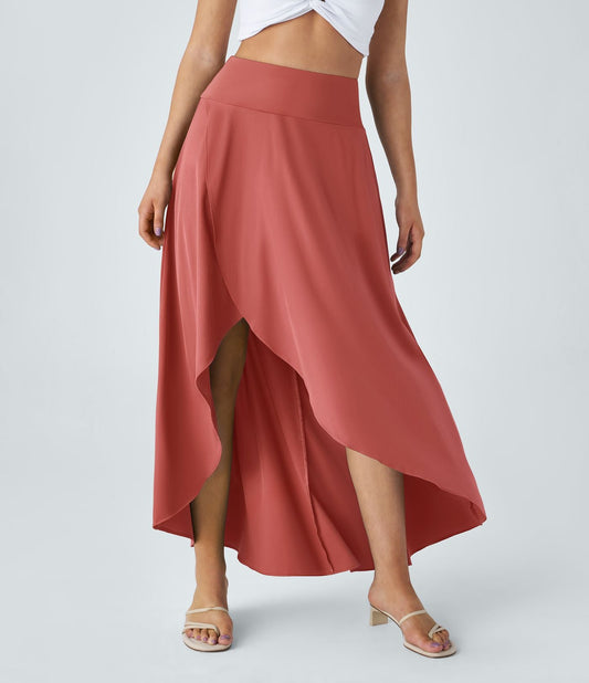 Natalia | Gonna Elegante e Confortevole con Spacco Rosso
