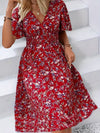 Abito Lungo Boho Floreale con Volant - Stile Bohémien Elegante