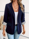 Blazer Leggero Monopetto con Manica Risvoltata