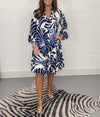 Fenella - Abito Midi Stampato con Scollatura a V