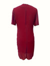 Allegra™ – Abito Midi in Chiffon con Collo a Barchetta & Volant