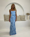 LILY - Abito Maxi Floreale Con Spalline Regolabili